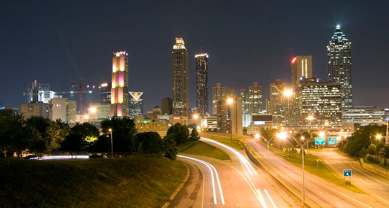 Atlanta, Panorama bei Nacht