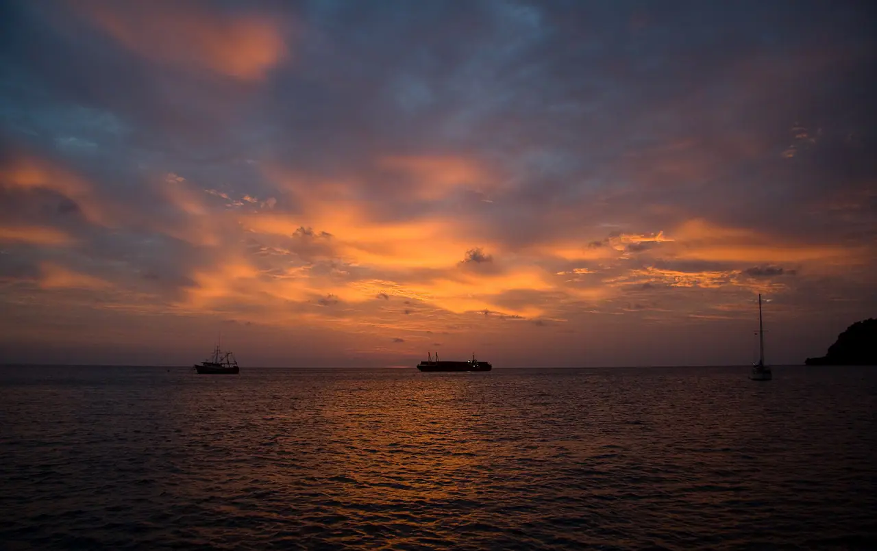 Sunset at Tyrell Bay, Carriacou