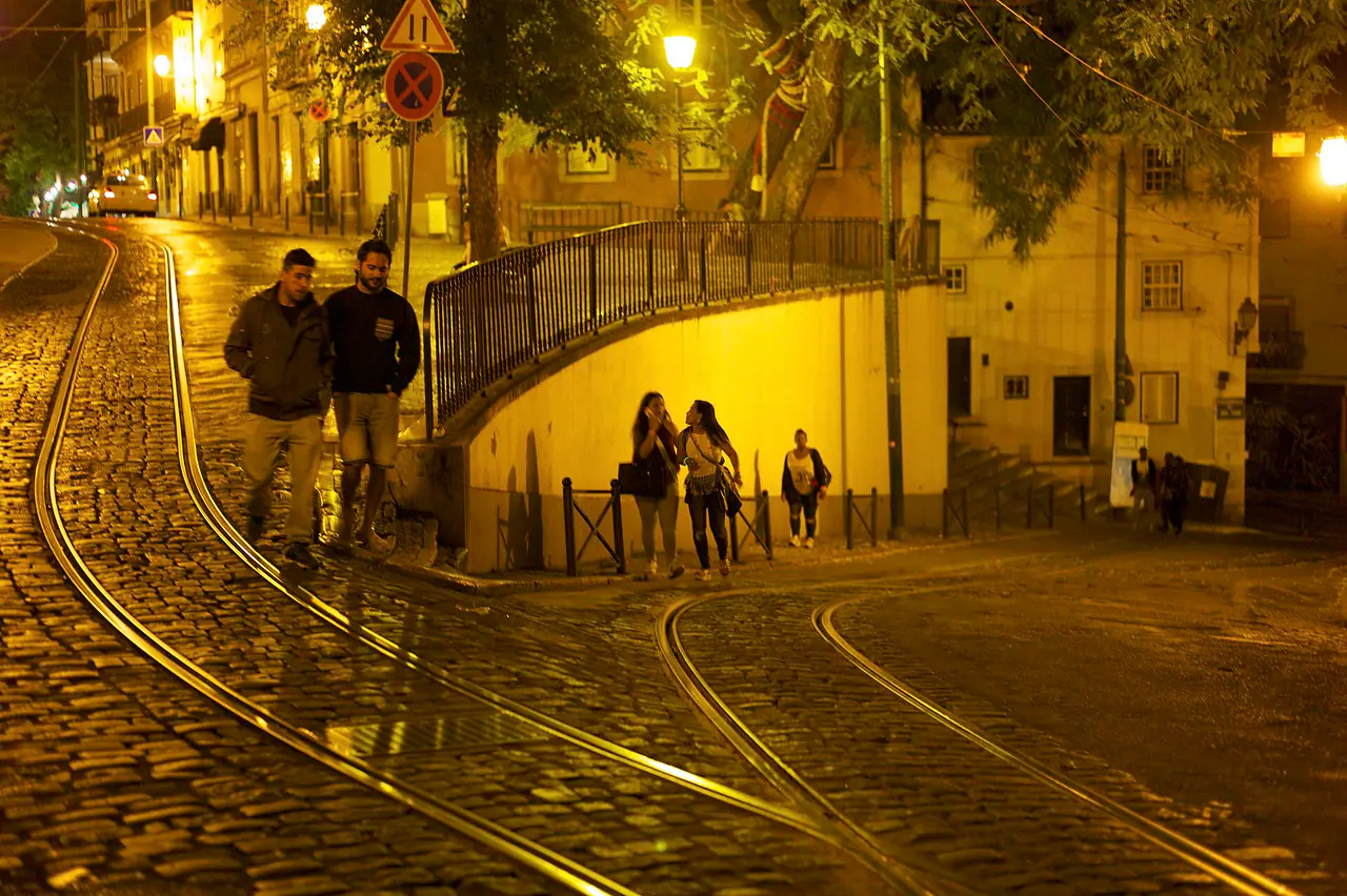 Lisbon (Alfama Graça) photographed by night