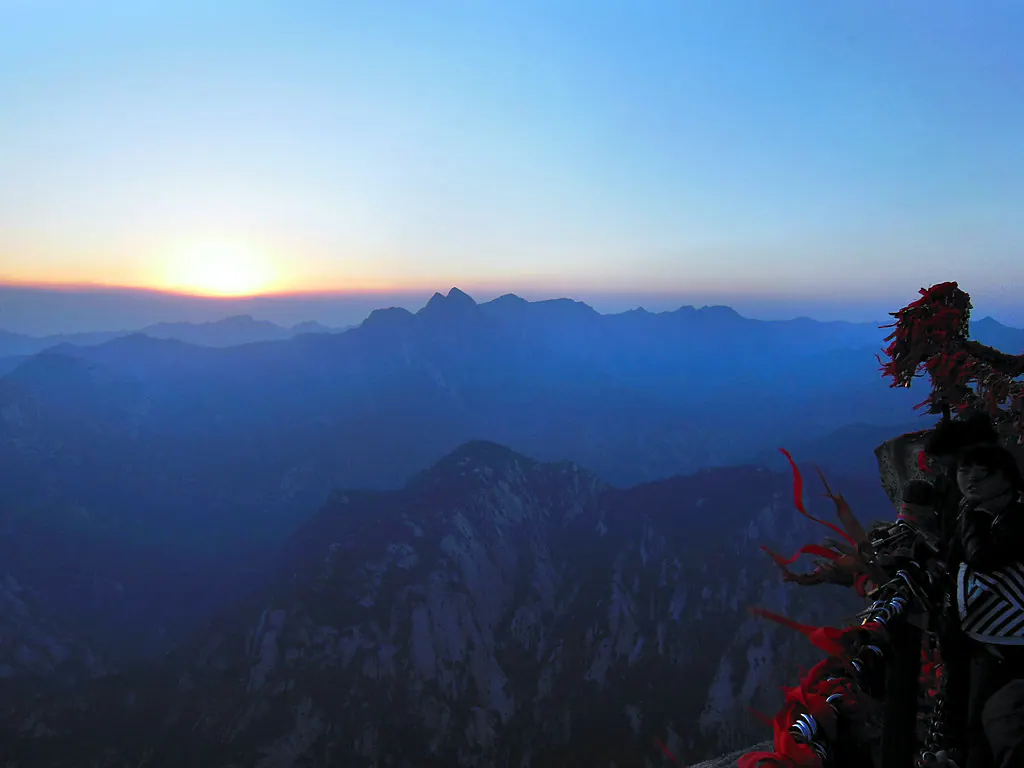 Sunrise on Mount Hua, China