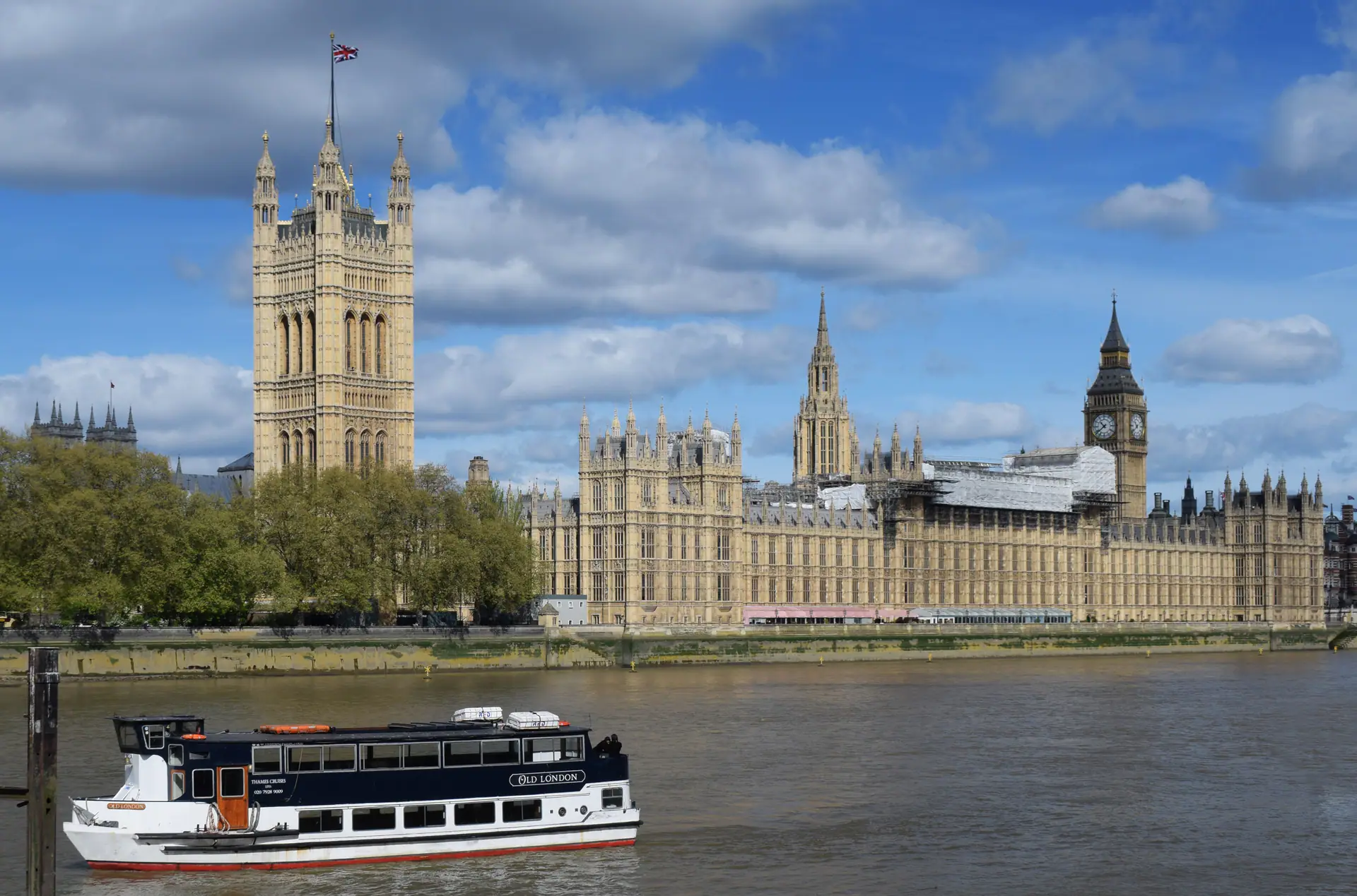 The Old London Thames at Westminster