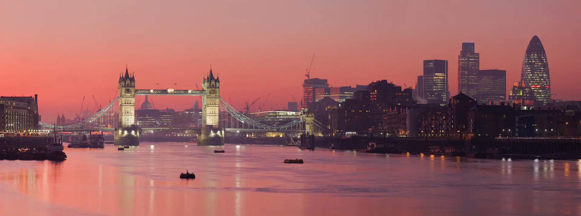 London Thames Sunset panorama Feb 2008