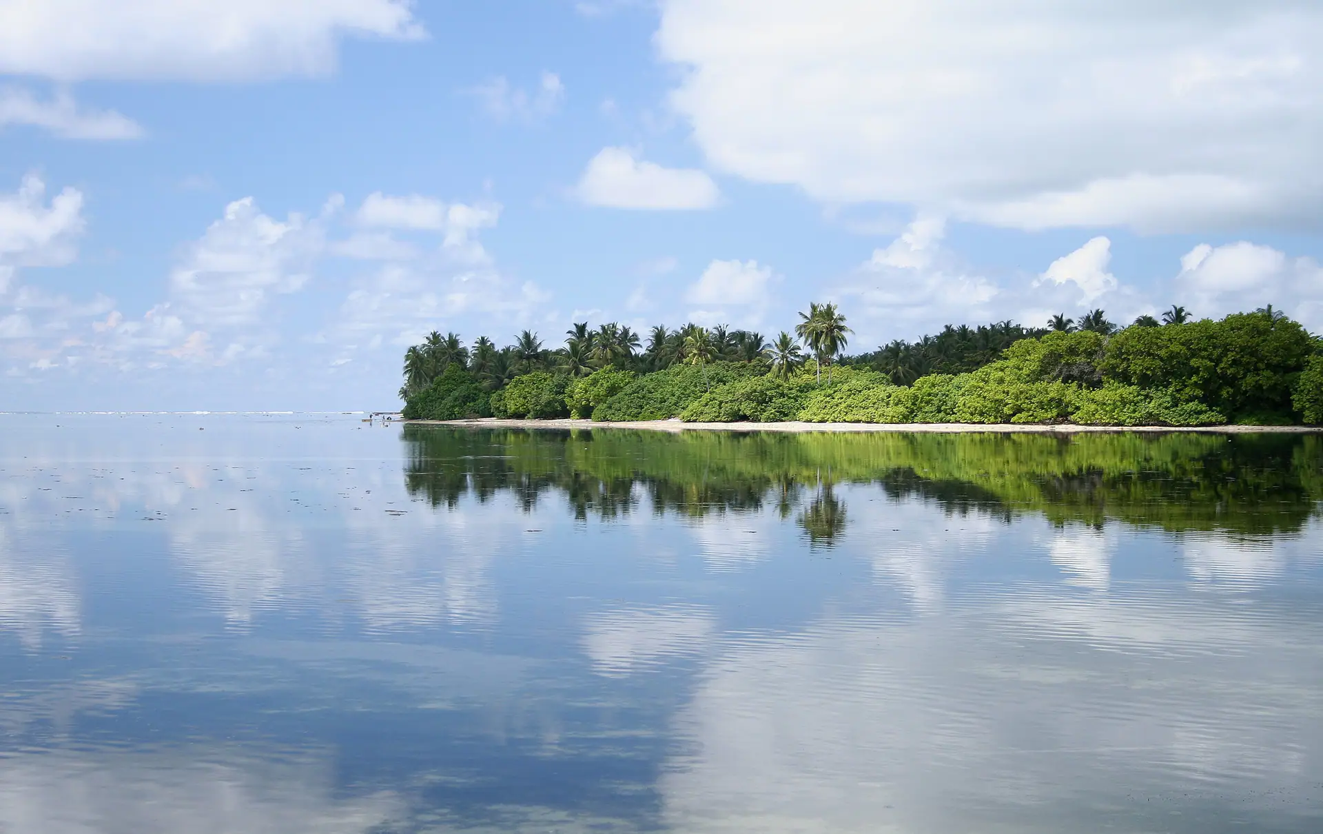 Maldives island reflection in sea Flickr Mark Hodson Photos