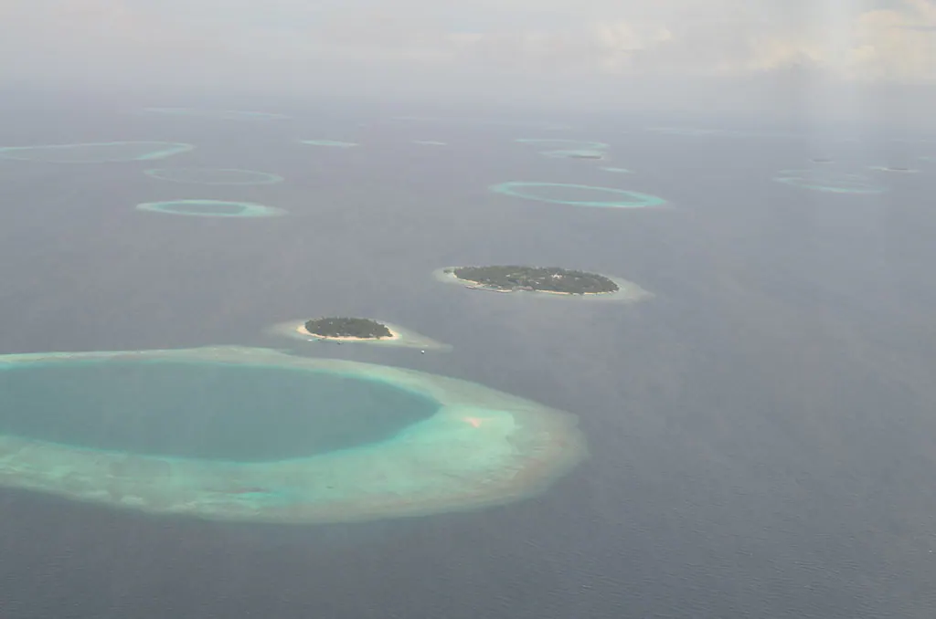 Aerial view of Maldive islands — maldives