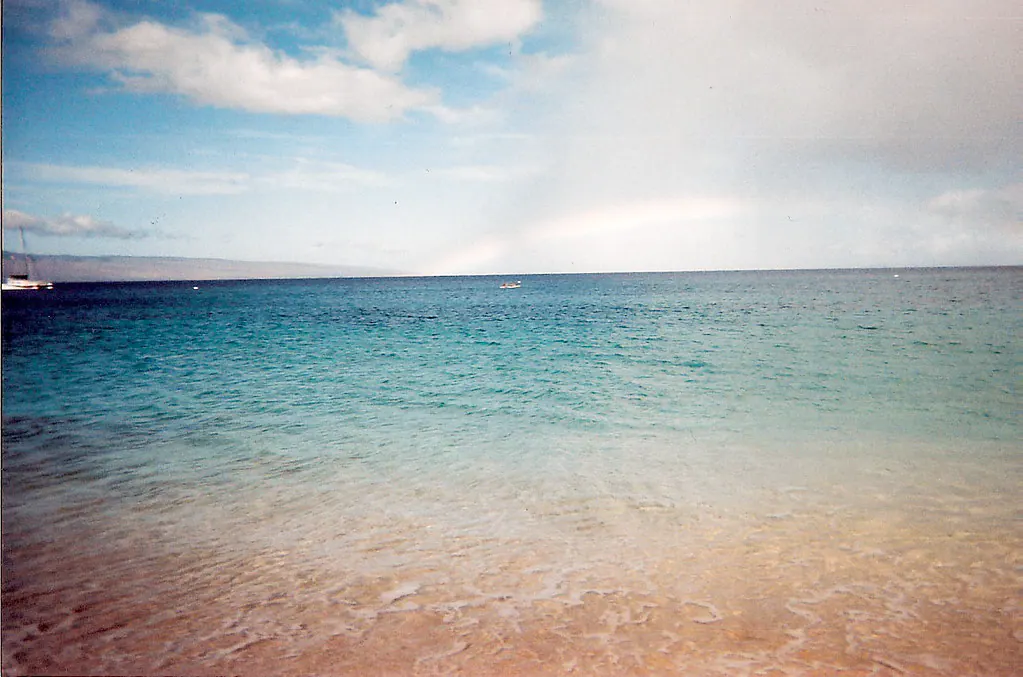 ombre ocean, rainbow sky — maui