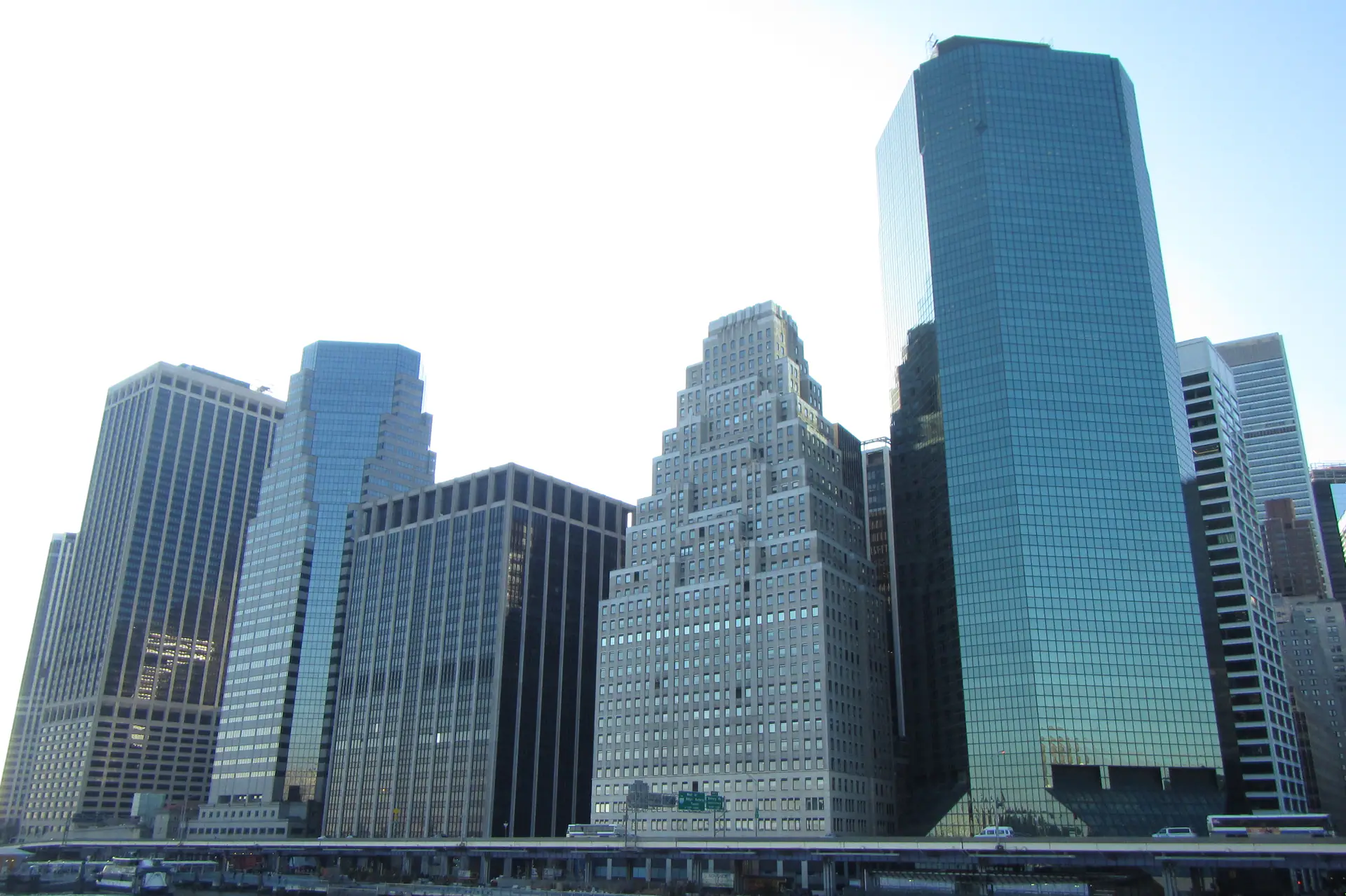 Lower Manhattan Skyline from East River Ferry panoramio — new york city