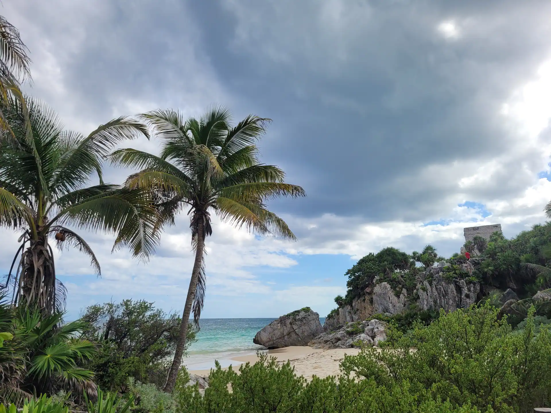 Maya ruins at Tulum Palms and beach — riviera maya