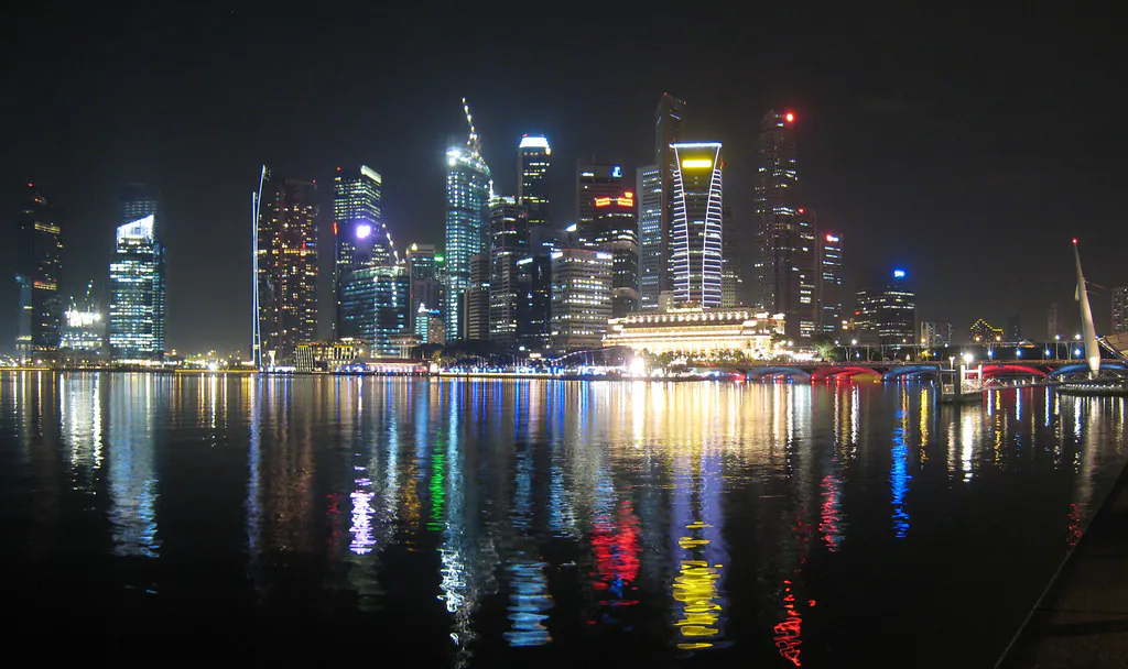 Skyline at night — singapore