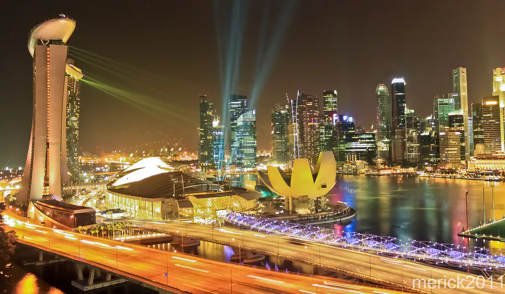 marina bay cityscape — singapore
