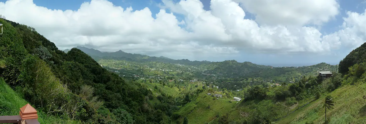 St. Vincent, Karibik - Kingstown - View of the Mesopotamia Valley